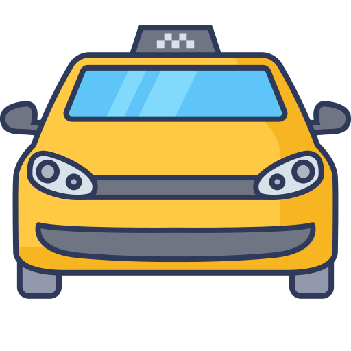 taxi Dinosoft Lineal Color icon