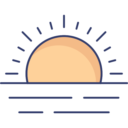 puesta de sol Dinosoft Lineal Color icono