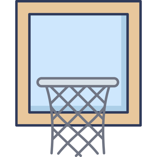 バスケットボールのコート Dinosoft Lineal Color icon