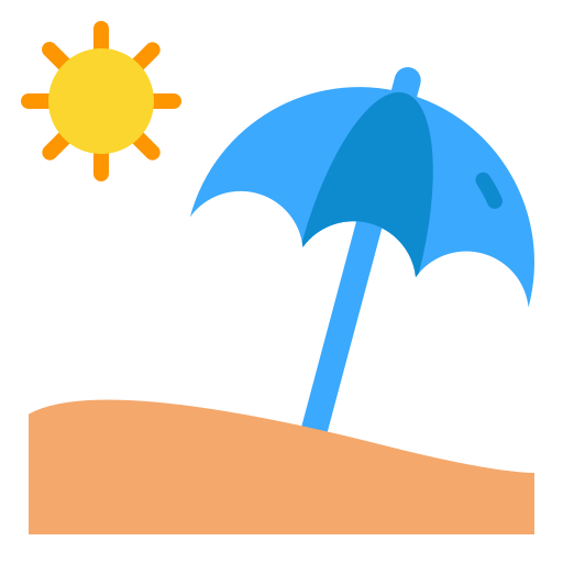 sombrilla de playa Good Ware Flat icono