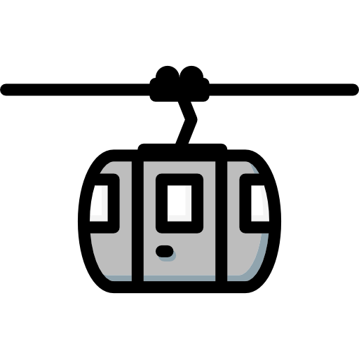 cabina del teleférico Basic Mixture Lineal color icono
