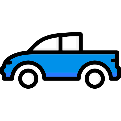 Pickup truck Basic Mixture Lineal color icon