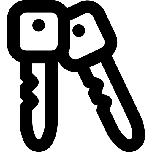 Car key Basic Black Outline icon