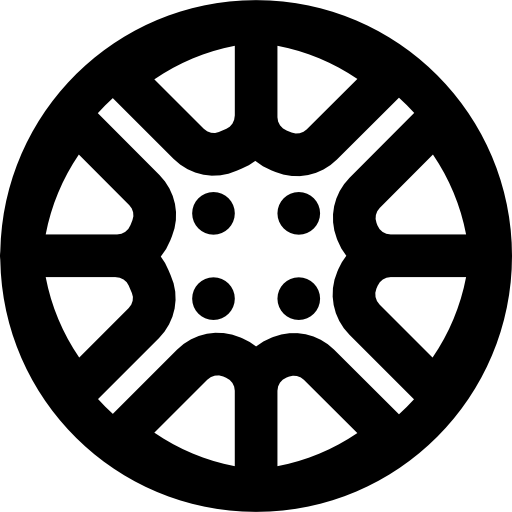 Alloy wheel Basic Black Outline icon