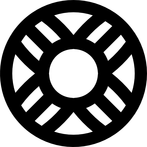 cerchio in lega Basic Black Outline icona