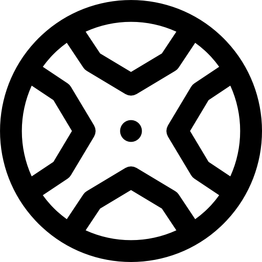 Alloy wheel Basic Black Outline icon