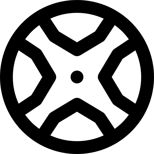rueda de aleación Basic Black Outline icono