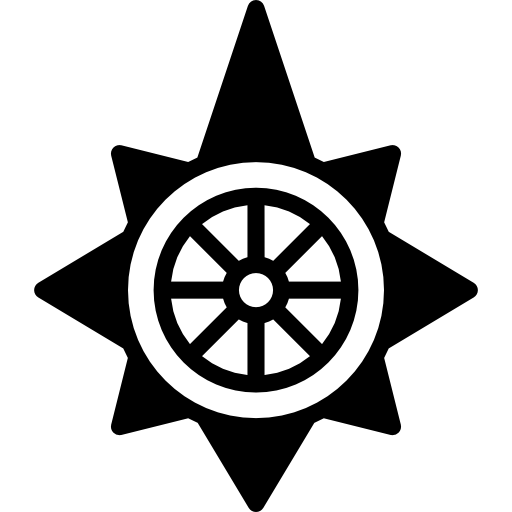 Wind rose Basic Mixture Filled icon