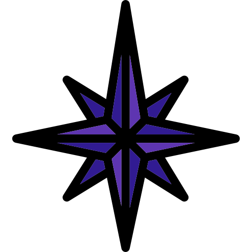 Wind rose Basic Mixture Lineal color icon