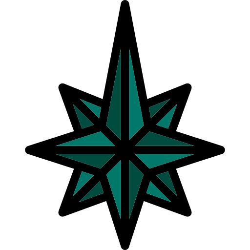 Wind rose Basic Mixture Lineal color icon