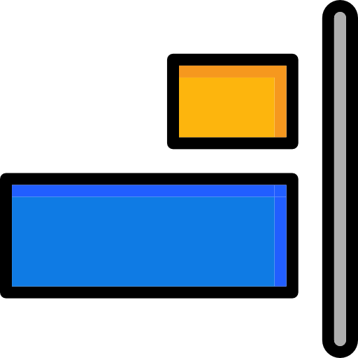 wyrównaj do prawej Basic Mixture Lineal color ikona