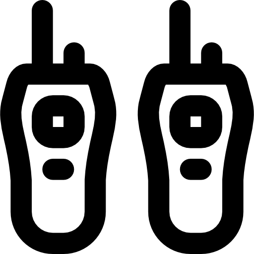 walkie-talkie Basic Black Outline icoon