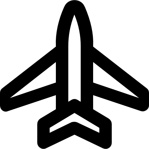 aereo Basic Black Outline icona