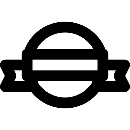 medalla Basic Black Outline icono