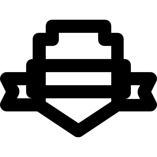 Badge Basic Black Outline icon