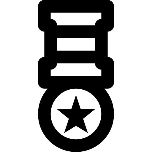 medaille Basic Black Outline icoon