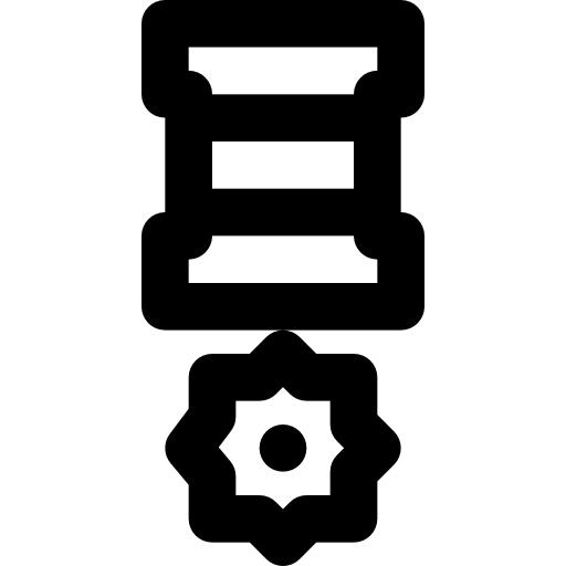 medaille Basic Black Outline icoon