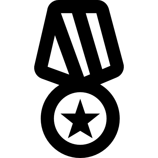 medaglia Basic Black Outline icona