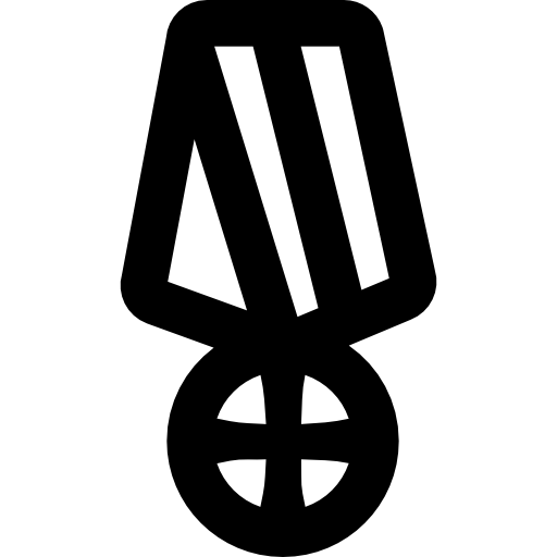 medaglia Basic Black Outline icona