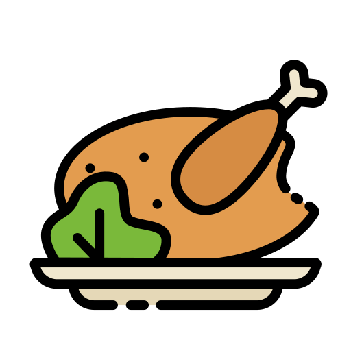 Fried chicken Good Ware Lineal Color icon