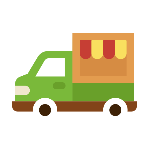 camion di cibo Good Ware Flat icona