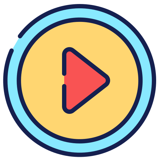botón de play Good Ware Lineal Color icono