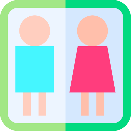 Use restrooms Basic Straight Flat icon