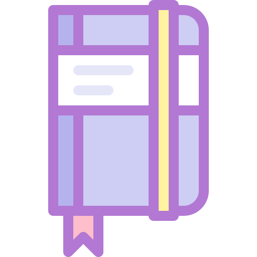 cuaderno Detailed color Lineal color icono