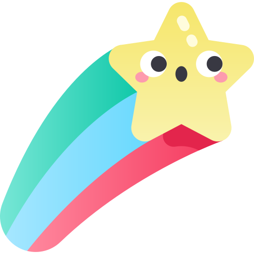vallende ster Kawaii Star Gradient icoon