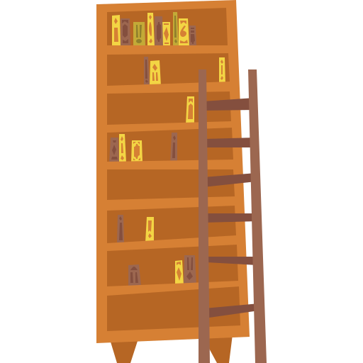 estante para libros Cartoon Flat icono
