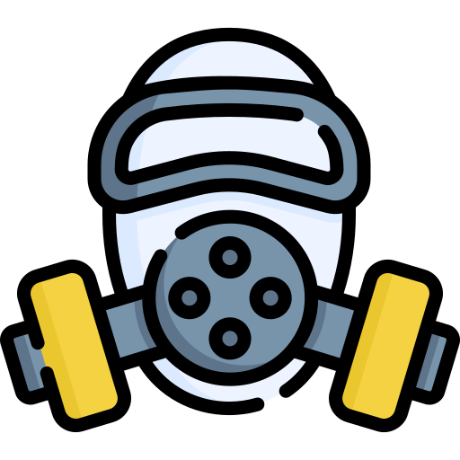 gasmasker Special Lineal color icoon