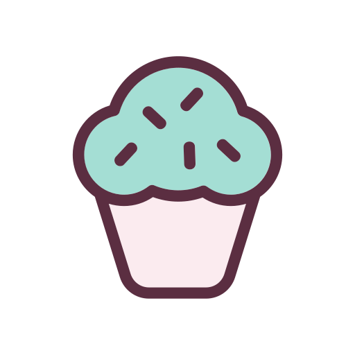 cupcake Generic Outline Color icoon