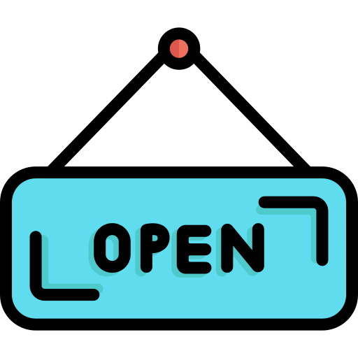 오픈 사인 Generic Outline Color icon
