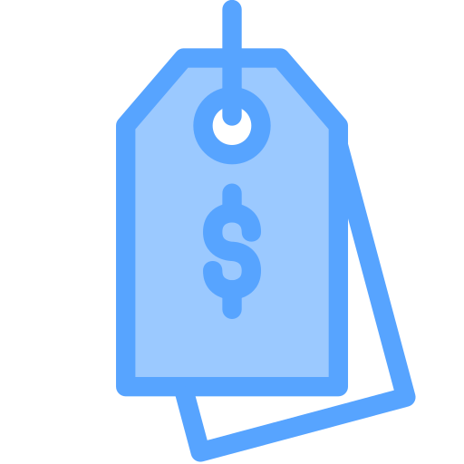 prijskaartje Generic Blue icoon