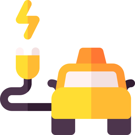 elektroauto Basic Rounded Flat icon