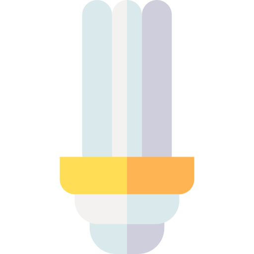 energiebesparend Basic Straight Flat icoon