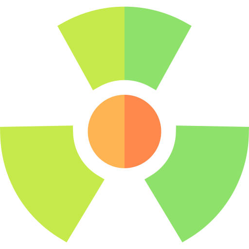 radioactivo Basic Straight Flat icono