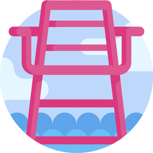 rettungsschwimmerstuhl Detailed Flat Circular Flat icon