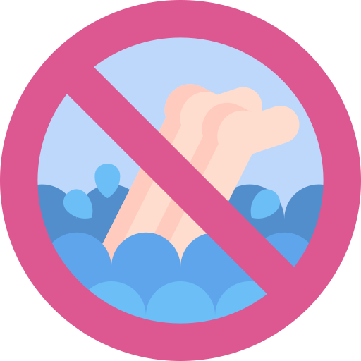 No dive Detailed Flat Circular Flat icon