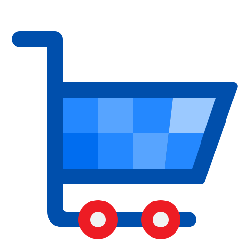 Shopping cart srip Flat icon