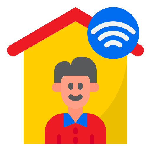 Work from home srip Flat icon