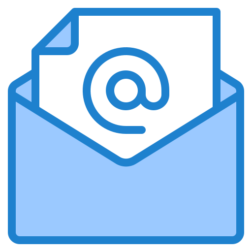 eメール srip Blue icon