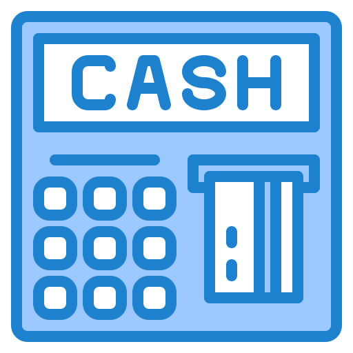 Cash srip Blue icon