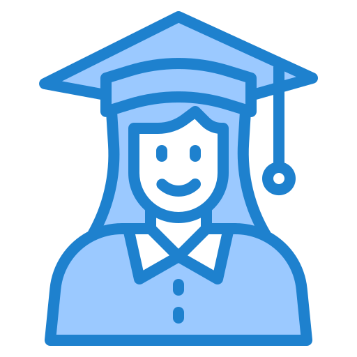 Graduation srip Blue icon
