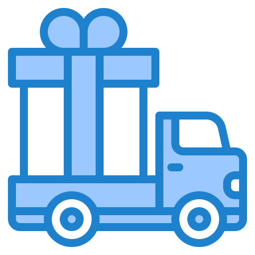 camión de reparto srip Blue icono