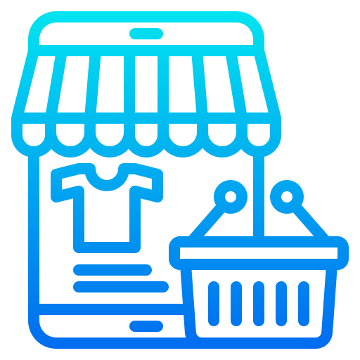 Онлайн шоппинг srip Gradient иконка