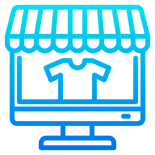 Shopping online srip Gradient icon