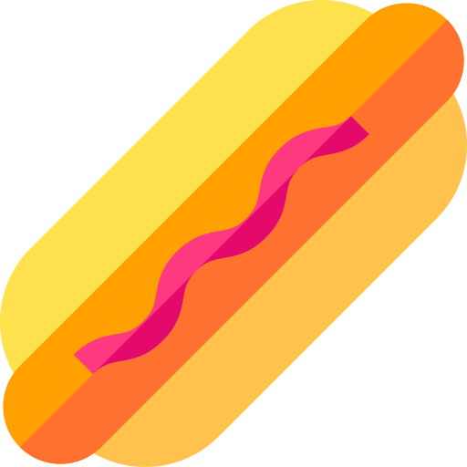 Hot dog Basic Straight Flat icon
