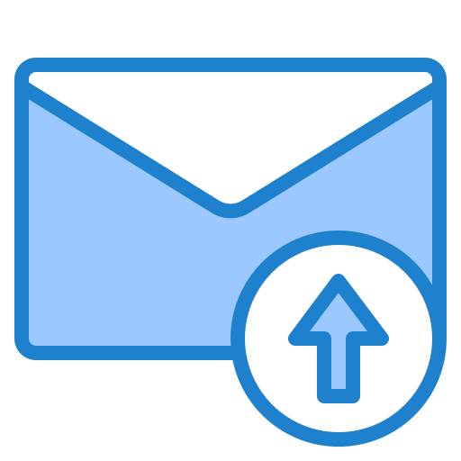 Mail srip Blue icon