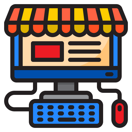 온라인 쇼핑 srip Lineal Color icon